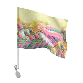 Флаг для автомобиля с принтом Хаул в Тюмени, 100% полиэстер | Размер: 30*21 см | хаул | хаяо миядзаки | ходячий замок