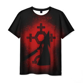 Мужская футболка 3D с принтом Silent Hill в Тюмени, 100% полиэфир | прямой крой, круглый вырез горловины, длина до линии бедер | horror | знак | мистика | монстр | пирамида | сайлент хилл | символ | триллер | ужасы