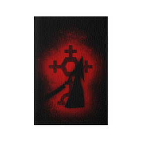 Обложка для паспорта матовая кожа с принтом Silent Hill в Тюмени, натуральная матовая кожа | размер 19,3 х 13,7 см; прозрачные пластиковые крепления | horror | знак | мистика | монстр | пирамида | сайлент хилл | символ | триллер | ужасы