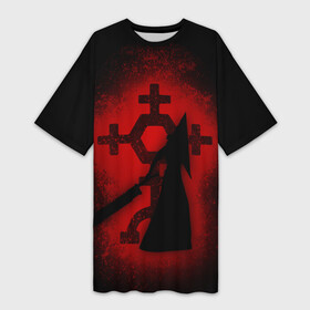Платье-футболка 3D с принтом Silent Hill в Тюмени,  |  | horror | знак | мистика | монстр | пирамида | сайлент хилл | символ | триллер | ужасы