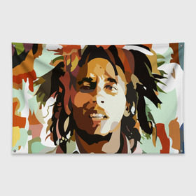 Флаг-баннер с принтом Боб Марли в Тюмени, 100% полиэстер | размер 67 х 109 см, плотность ткани — 95 г/м2; по краям флага есть четыре люверса для крепления | bob marley | composer | guitarist | jamaica | jamaican musician | reggae | singer | музыкант | регги