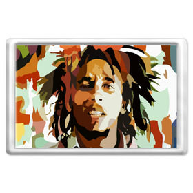 Магнит 45*70 с принтом Боб Марли в Тюмени, Пластик | Размер: 78*52 мм; Размер печати: 70*45 | bob marley | composer | guitarist | jamaica | jamaican musician | reggae | singer | музыкант | регги