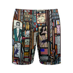 Мужские шорты 3D спортивные с принтом Нью-Йорк Сити в Тюмени,  |  | арт | веселые | интересные | популярное | узор