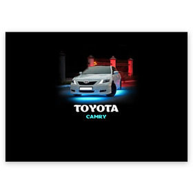 Поздравительная открытка с принтом Toyota Camry в Тюмени, 100% бумага | плотность бумаги 280 г/м2, матовая, на обратной стороне линовка и место для марки
 | camry | toyota | авто. автомобиль | камри | машина | тачка | тойота