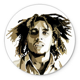 Коврик круглый с принтом Ямайка, Боб Марли в Тюмени, резина и полиэстер | круглая форма, изображение наносится на всю лицевую часть | bob marley | reggae