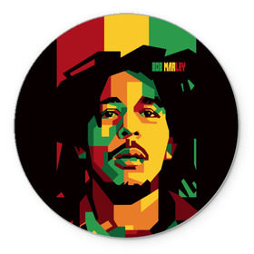 Коврик круглый с принтом Ямайка, Боб Марли в Тюмени, резина и полиэстер | круглая форма, изображение наносится на всю лицевую часть | bob marley | reggae | регги