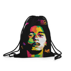 Рюкзак-мешок 3D с принтом Ямайка, Боб Марли в Тюмени, 100% полиэстер | плотность ткани — 200 г/м2, размер — 35 х 45 см; лямки — толстые шнурки, застежка на шнуровке, без карманов и подкладки | reggae | регги