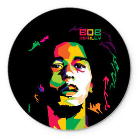 Коврик круглый с принтом Ямайка, Боб Марли в Тюмени, резина и полиэстер | круглая форма, изображение наносится на всю лицевую часть | reggae | регги