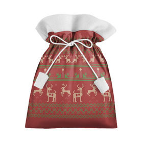 Подарочный 3D мешок с принтом Новогодний олень в Тюмени, 100% полиэстер | Размер: 29*39 см | 2017 год | deer | ho | merry christmas | new year | santa | дед мороз | зима | клаус | новый год | ночь | олени | праздник | рождество | санта | снег
