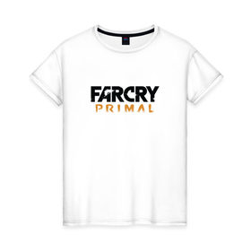 Женская футболка хлопок с принтом Far Cry Primal 1 в Тюмени, 100% хлопок | прямой крой, круглый вырез горловины, длина до линии бедер, слегка спущенное плечо | 