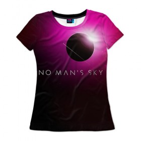 Женская футболка 3D с принтом No Man`s Sky 1 в Тюмени, 100% полиэфир ( синтетическое хлопкоподобное полотно) | прямой крой, круглый вырез горловины, длина до линии бедер | 