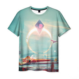 Мужская футболка 3D с принтом No Man`s Sky 2 в Тюмени, 100% полиэфир | прямой крой, круглый вырез горловины, длина до линии бедер | no man sky | no mans sky | безлюдное небо | ноу мэнс скай