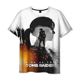 Мужская футболка 3D с принтом Rise of the Tomb Raider 1 в Тюмени, 100% полиэфир | прямой крой, круглый вырез горловины, длина до линии бедер | Тематика изображения на принте: rise of the tomb raider | tomb raider | восхождение расхитительницы гробниц | расхитительница гробниц
