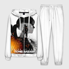 Мужской костюм 3D с принтом Rise of the Tomb Raider 1 в Тюмени, 100% полиэстер | Манжеты и пояс оформлены тканевой резинкой, двухслойный капюшон со шнурком для регулировки, карманы спереди | Тематика изображения на принте: rise of the tomb raider | tomb raider | восхождение расхитительницы гробниц | расхитительница гробниц