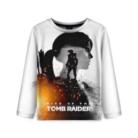 Детский лонгслив 3D с принтом Rise of the Tomb Raider 1 в Тюмени, 100% полиэстер | длинные рукава, круглый вырез горловины, полуприлегающий силуэт
 | Тематика изображения на принте: rise of the tomb raider | tomb raider | восхождение расхитительницы гробниц | расхитительница гробниц
