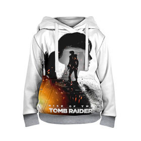 Детская толстовка 3D с принтом Rise of the Tomb Raider 1 в Тюмени, 100% полиэстер | двухслойный капюшон со шнурком для регулировки, мягкие манжеты на рукавах и по низу толстовки, спереди карман-кенгуру с мягким внутренним слоем | Тематика изображения на принте: rise of the tomb raider | tomb raider | восхождение расхитительницы гробниц | расхитительница гробниц