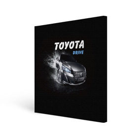Холст квадратный с принтом Toyota Drive в Тюмени, 100% ПВХ |  | crown | toyota | авто | автомобиль | краун | машина | тачка | тойота