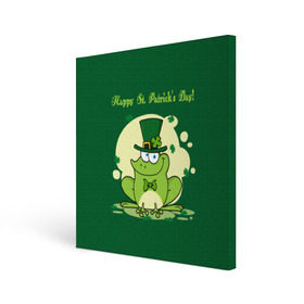 Холст квадратный с принтом Ирландия в Тюмени, 100% ПВХ |  | clover | frog | green | happy st. patricks day | ireland | irish | moon | день святого патрика | зелёная | ирландец | ирландия | клевер | луна | лягушка | счастливый | шляпа