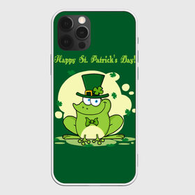 Чехол для iPhone 12 Pro Max с принтом Ирландия в Тюмени, Силикон |  | Тематика изображения на принте: clover | frog | green | happy st. patricks day | ireland | irish | moon | день святого патрика | зелёная | ирландец | ирландия | клевер | луна | лягушка | счастливый | шляпа