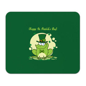 Коврик прямоугольный с принтом Ирландия в Тюмени, натуральный каучук | размер 230 х 185 мм; запечатка лицевой стороны | Тематика изображения на принте: clover | frog | green | happy st. patricks day | ireland | irish | moon | день святого патрика | зелёная | ирландец | ирландия | клевер | луна | лягушка | счастливый | шляпа