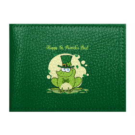 Обложка для студенческого билета с принтом Ирландия в Тюмени, натуральная кожа | Размер: 11*8 см; Печать на всей внешней стороне | clover | frog | green | happy st. patricks day | ireland | irish | moon | день святого патрика | зелёная | ирландец | ирландия | клевер | луна | лягушка | счастливый | шляпа