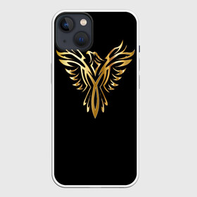 Чехол для iPhone 13 с принтом Gold Phoenix в Тюмени,  |  | злато | золото | клюв | крылья | металл | орёл | птица | феникс