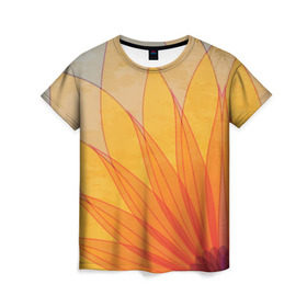 Женская футболка 3D с принтом Жасмин в Тюмени, 100% полиэфир ( синтетическое хлопкоподобное полотно) | прямой крой, круглый вырез горловины, длина до линии бедер | восток | дзен | жасмин | индия | лотос | просветление