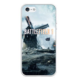 Чехол для iPhone 5/5S матовый с принтом Battlefield 1 в Тюмени, Силикон | Область печати: задняя сторона чехла, без боковых панелей | батла | батлфилд