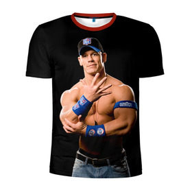 Мужская футболка 3D спортивная с принтом Джон Сина 4 в Тюмени, 100% полиэстер с улучшенными характеристиками | приталенный силуэт, круглая горловина, широкие плечи, сужается к линии бедра | john cena | wwe | джон сина | рестлер | рестлинг