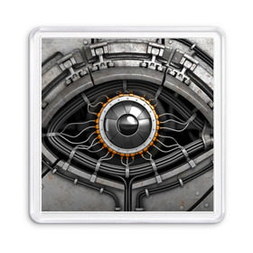 Магнит 55*55 с принтом Android eye в Тюмени, Пластик | Размер: 65*65 мм; Размер печати: 55*55 мм | Тематика изображения на принте: robot | андроид | глаз | механизм | око | очи | робот
