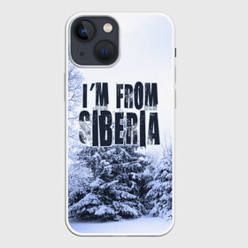 Чехол для iPhone 13 mini с принтом Я из Сибири в Тюмени,  |  | siberia | зима | россия | сибирь | снег | холод