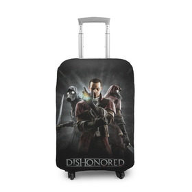 Чехол для чемодана 3D с принтом Dishonored в Тюмени, 86% полиэфир, 14% спандекс | двустороннее нанесение принта, прорези для ручек и колес | dishonored
