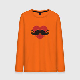 Мужской лонгслив хлопок с принтом Носи усы! Wear mustache! в Тюмени, 100% хлопок |  | beard | movember | mustache | борода | усабрь | усы
