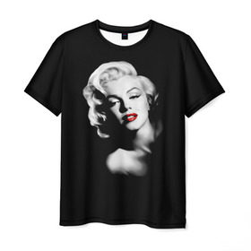 Мужская футболка 3D с принтом Мэрилин Монро в Тюмени, 100% полиэфир | прямой крой, круглый вырез горловины, длина до линии бедер | marilyn monroe | актриса | блондинка | губы | звезда | кино | певица