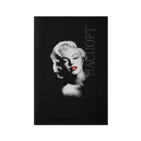 Обложка для паспорта матовая кожа с принтом Мэрилин Монро в Тюмени, натуральная матовая кожа | размер 19,3 х 13,7 см; прозрачные пластиковые крепления | marilyn monroe | актриса | блондинка | губы | звезда | кино | певица