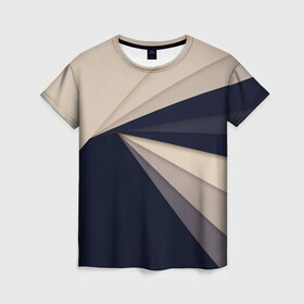 Женская футболка 3D с принтом Абстракция 11 в Тюмени, 100% полиэфир ( синтетическое хлопкоподобное полотно) | прямой крой, круглый вырез горловины, длина до линии бедер | геометрия | линии | оптические иллюзии | орнамент | полосы | узор | цвет