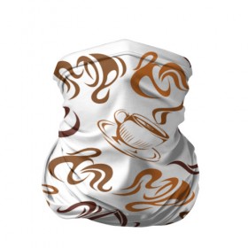 Бандана-труба 3D с принтом Кофейник в Тюмени, 100% полиэстер, ткань с особыми свойствами — Activecool | плотность 150‒180 г/м2; хорошо тянется, но сохраняет форму | chocolate | coffee | sweet | бобы | зерна | кофе | напиток | пенка | сладкое | чашки | шоколад