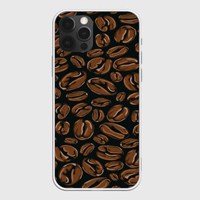 Чехол для iPhone 12 Pro Max с принтом Арабика в Тюмени, Силикон |  | beens | coffee | pattern | бобы | зерна | кофе | паттерн