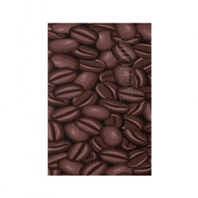 Обложка для паспорта матовая кожа с принтом Зёрна кофе в Тюмени, натуральная матовая кожа | размер 19,3 х 13,7 см; прозрачные пластиковые крепления | beans | coffee | бобы | паттерн