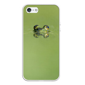 Чехол для iPhone 5/5S матовый с принтом Лягушка в Тюмени, Силикон | Область печати: задняя сторона чехла, без боковых панелей | болото | жаба | животные | лягушка