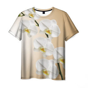 Мужская футболка 3D с принтом Orhid в Тюмени, 100% полиэфир | прямой крой, круглый вырез горловины, длина до линии бедер | Тематика изображения на принте: девушки | красота | орхидея | прелесть | цветы