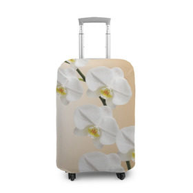Чехол для чемодана 3D с принтом Orhid в Тюмени, 86% полиэфир, 14% спандекс | двустороннее нанесение принта, прорези для ручек и колес | Тематика изображения на принте: девушки | красота | орхидея | прелесть | цветы