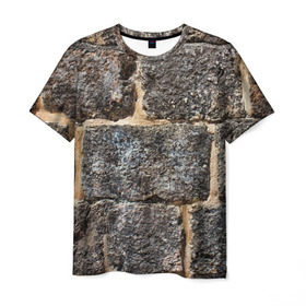 Мужская футболка 3D с принтом Старый замок в Тюмени, 100% полиэфир | прямой крой, круглый вырез горловины, длина до линии бедер | замок | игра | кирпич | пейнтбол | стена | страйкбол | укрытие