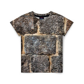 Детская футболка 3D с принтом Старый замок в Тюмени, 100% гипоаллергенный полиэфир | прямой крой, круглый вырез горловины, длина до линии бедер, чуть спущенное плечо, ткань немного тянется | замок | игра | кирпич | пейнтбол | стена | страйкбол | укрытие