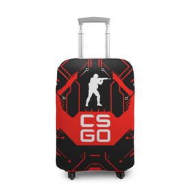 Чехол для чемодана 3D с принтом CS:GO в Тюмени, 86% полиэфир, 14% спандекс | двустороннее нанесение принта, прорези для ручек и колес | counter strike | team | игра | игрок | коммандос | стрелок