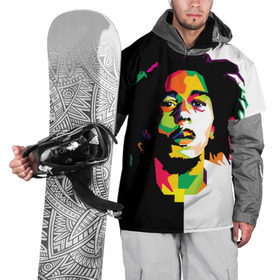 Накидка на куртку 3D с принтом Bob Marley в Тюмени, 100% полиэстер |  | боб марли | поп арт