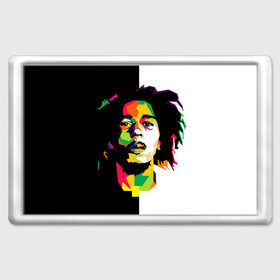 Магнит 45*70 с принтом Bob Marley в Тюмени, Пластик | Размер: 78*52 мм; Размер печати: 70*45 | боб марли | поп арт