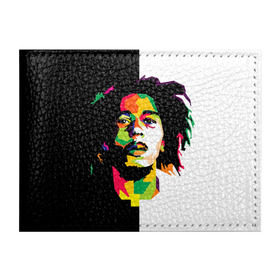 Обложка для студенческого билета с принтом Bob Marley в Тюмени, натуральная кожа | Размер: 11*8 см; Печать на всей внешней стороне | Тематика изображения на принте: боб марли | поп арт