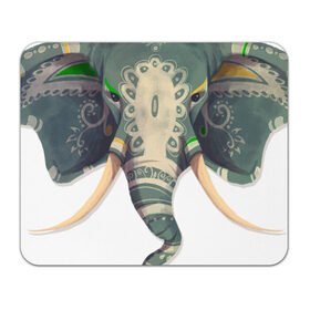 Коврик прямоугольный с принтом Индийский слон в Тюмени, натуральный каучук | размер 230 х 185 мм; запечатка лицевой стороны | 