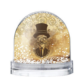 Снежный шар с принтом Стимпанк человек в Тюмени, Пластик | Изображение внутри шара печатается на глянцевой фотобумаге с двух сторон | steampunk | steampunk man | в цилиндре | в шляпе | канат | механизм | стимпанк | усы | человек